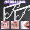Swpeet 2Pcs 8'' Decorative Shelf Brackets, Heavy Duty Rustic Iron