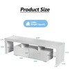 Henf Glossy White LED TV Stand for 65 Inch TVs,