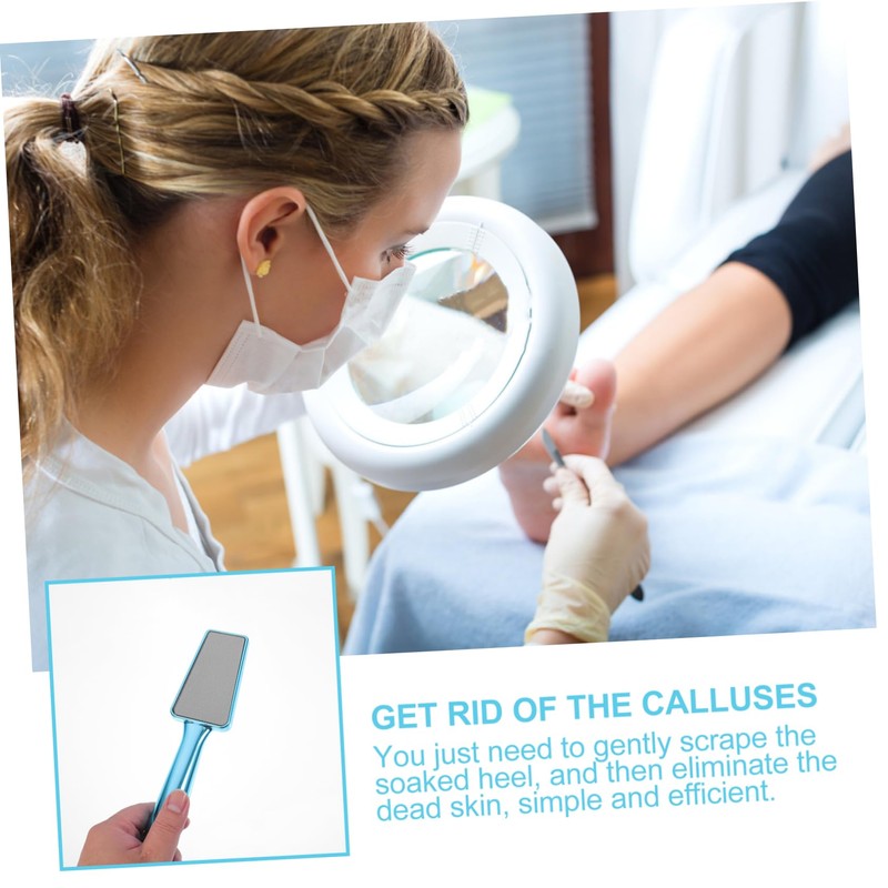 Mikinona 1pc Double Sided Foot Scrubber Ergonomic Callus Remover Tool