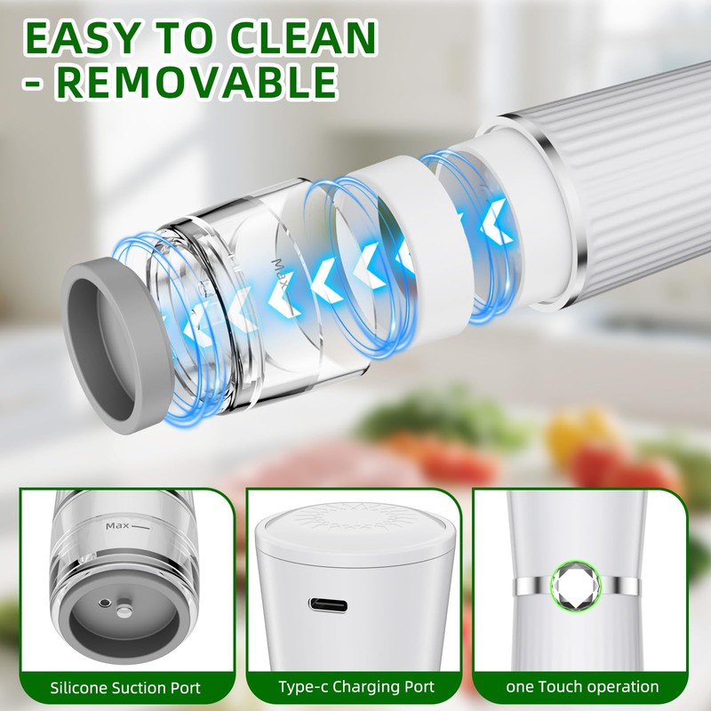 Vacuum Sealer for Food, Handheld Saver Compact Vacuum Sealer Machine