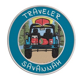 Traveler! Savannah Embroidered Premium Patch DIY Iron-on or Sew-on Decorative Badge Emblem Vacation Souvenir Travel Gear Clothes Appliques Wildlife Explore Nature