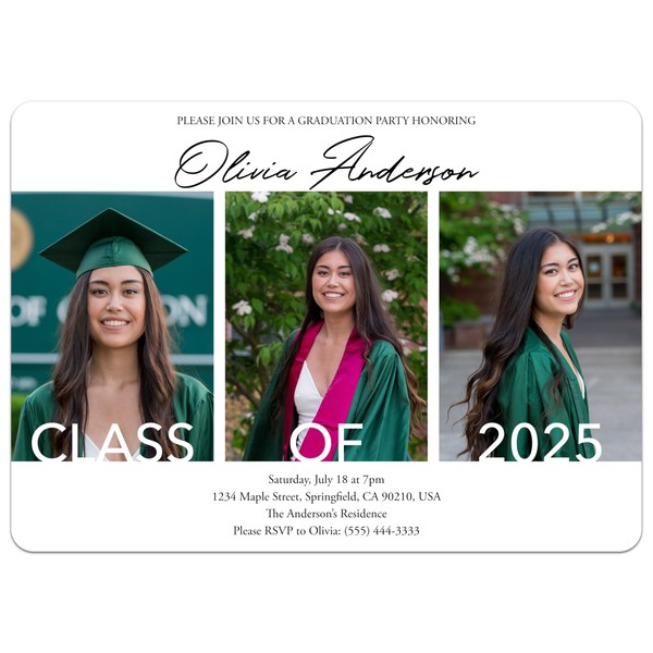 Bunny Badges Personalized Graduation Invitations - Custom Graduation Announcements for
