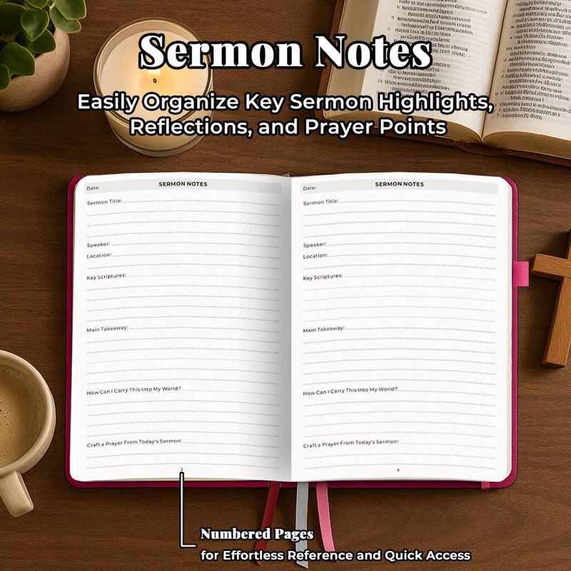 Bible Study Journal for Women – Guided Christian Notebook with