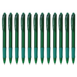 Pentel BX417-D Feel-It, Retractable Fine Tip, Green, Pack of 12