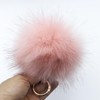 Sqzrpomddy Cute Keychain Pendant Faux Fur Large Fox Fur Pom