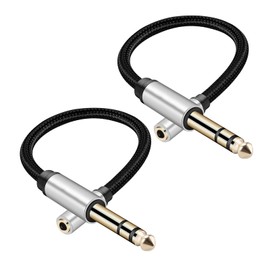 WISYIFIL 1/4 Inch to 3.5mm Female Headphone Extension Cable, 6.35mm TRS Male to 3.5mm TRS Female Adapter, Quarter inch to 3.5mm Female Stereo Cord Converter Connector,1ft Long,Pack of 2