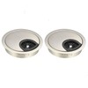2 Pack Desk Grommet Kit Zinc Alloy Computer Desktop Grommets