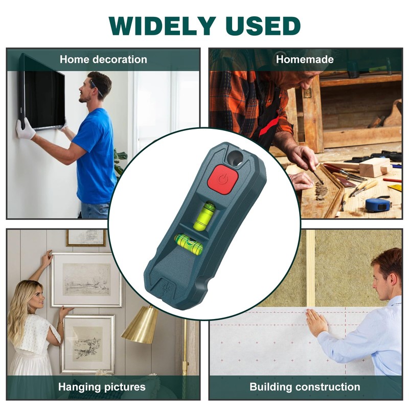 Magnetic Stud Finder with Laser Level,Hands-Free Marking Stud Finder Wall