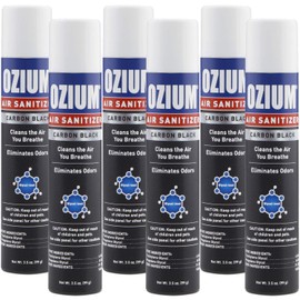 Ozium Air Sanitizer 3.5 oz Spray, Carbon Black (6)