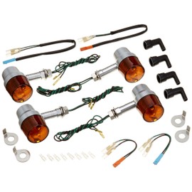 POSH 051193-23 Motorcycle Accessory, Turn Signal, Middle Machine, Super Bike Type, Car Specific Set (2010-2013), Plated Body, Orange Lens