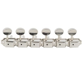 Musiclily Vintage Style 6 in Line Guitar Tuners Split Shaft Tuning Pegs Keys Machine Heads for Strat Squier or Tele Style, Nickel
