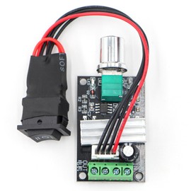 RioRand Small PWM DC Motor Speed Controller - for 6V 12V 24V 28V 3A 80W Low-Voltage Gear Motors with Forward/Reverse Switch Control