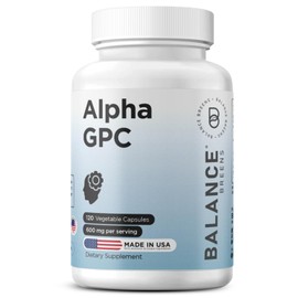 Balancebreens Balance Breens Alpha GPC Suplemento 600 mg Cápsulas  120 cápsulas vegetales  Suplementos dietéticos esenciales  Apoya la función...     