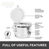OGGI Clear Canister Airtight 28oz - Clamp Lid & Spoon