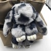 Sqzrpomddy Keychain Cute Leopard Print Rabbit Fluffy Key Ring Bag