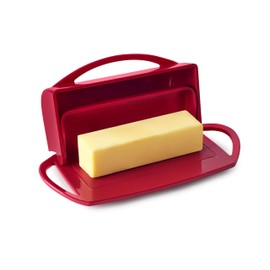 Better Dish Flip-Top Butter Dish without Spreader (Red)