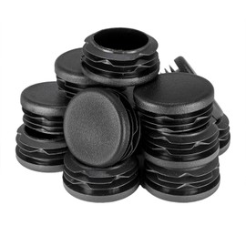 OGC (10 Pack) - 1 1/2 Inch OD Round Black for Plastic Plugs by Cap Cover Tube Durable Chair Glide Insert Finishing Plug