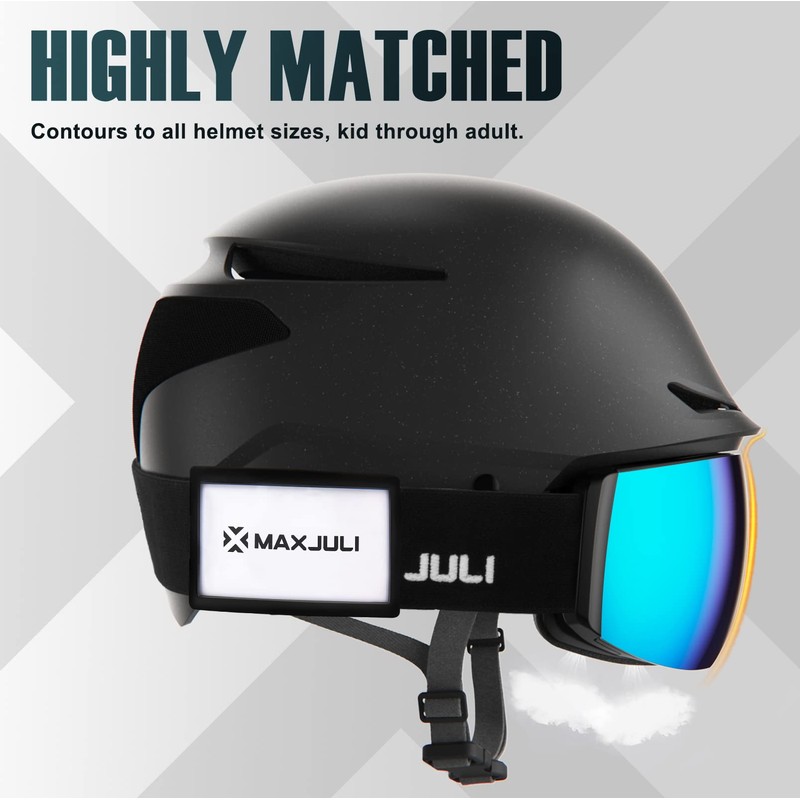 MAXJULI Ski Goggles Pass Holder (Purple)