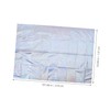 jojofuny 4pcs Holographic Foil Tablecloths Iridescent Plastic Rectangle Covers for