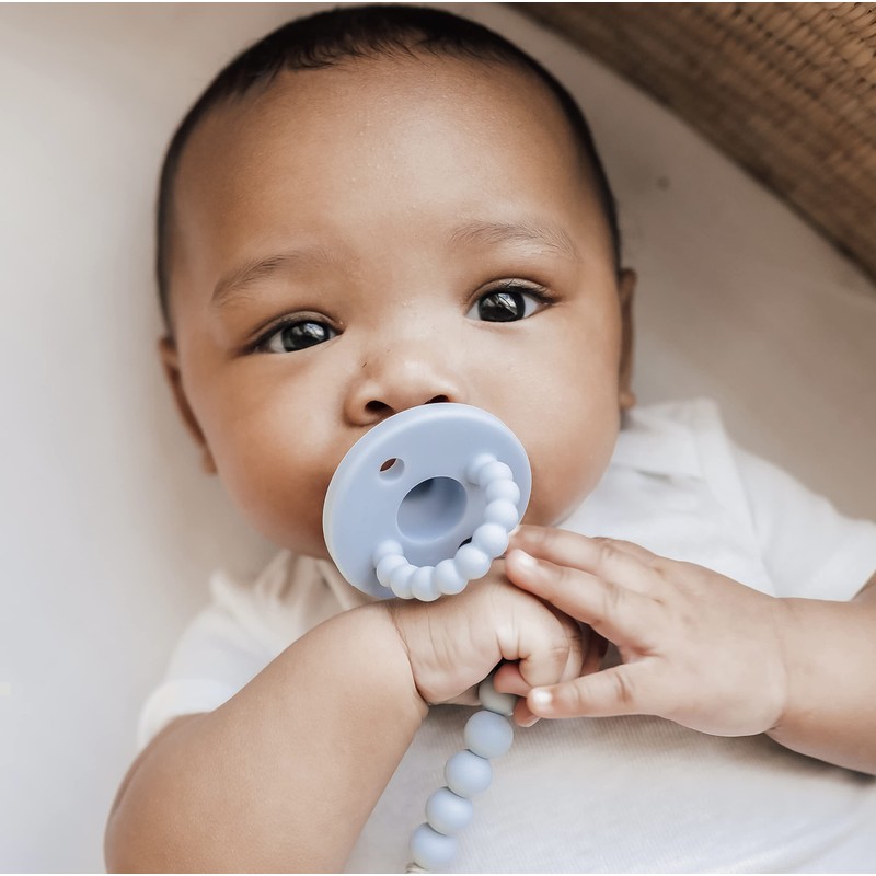 Ryan & Rose Cutie PAT Pacifier Teether (Stage 2, Blue)