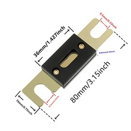 BOJACK - Fusible ANL de 80 amperios y 32 VDC para sistema de audio y video del coche (paquete de 3)