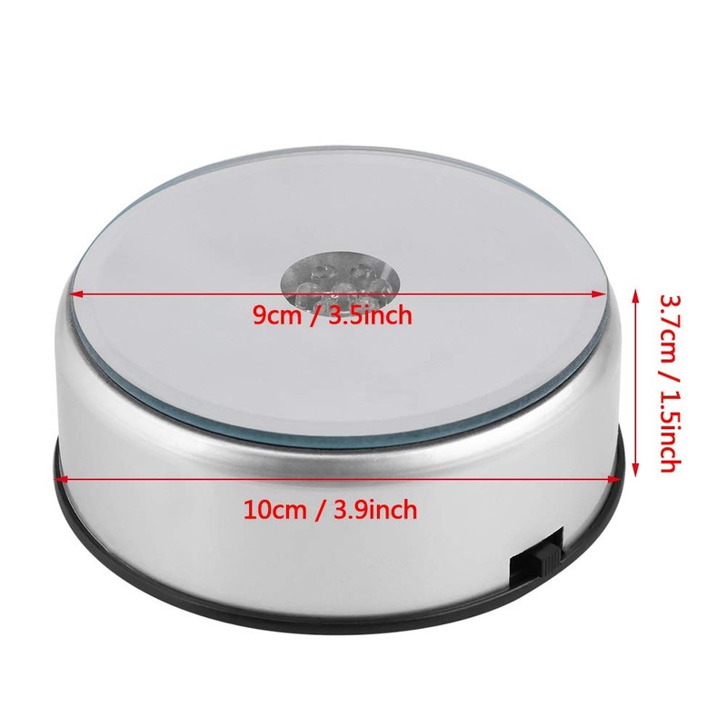 7 LED Light Stand Base, Colorful Light Rotating Crystal Display