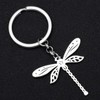 YAYAKO Flying Dragonfly Keychain Stainless Steel Keyring Car Key Chain