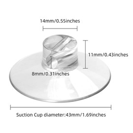 YeeBeny 6Pcs Shower Caddy Connectors - Heavy Strength Large Suction Cups Without Hooks, Replacement Suction Cups Compatible with Zenna Home, Simple Houseware, GeekDigg