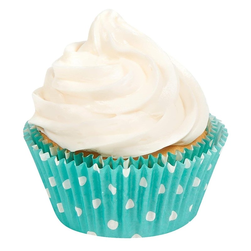 Wilton Teal Dots Baking Cases, Standard, pack of 75