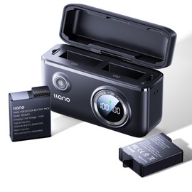 llano 2 Pack 1950mAh Osmo 360 Battery and 18W Fast Dual Charger, Compatible with DJI Osmo 360, Action 5 Pro, Action 4 and 3 Action Camera