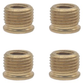 HAJXZH 4 PCS Lamp Holder Finial Adapter Male 1/8 IP (3/8") to Female 1/4-27 Full Thread Adapter Lamp Finial Cap for Lamps Finials Install