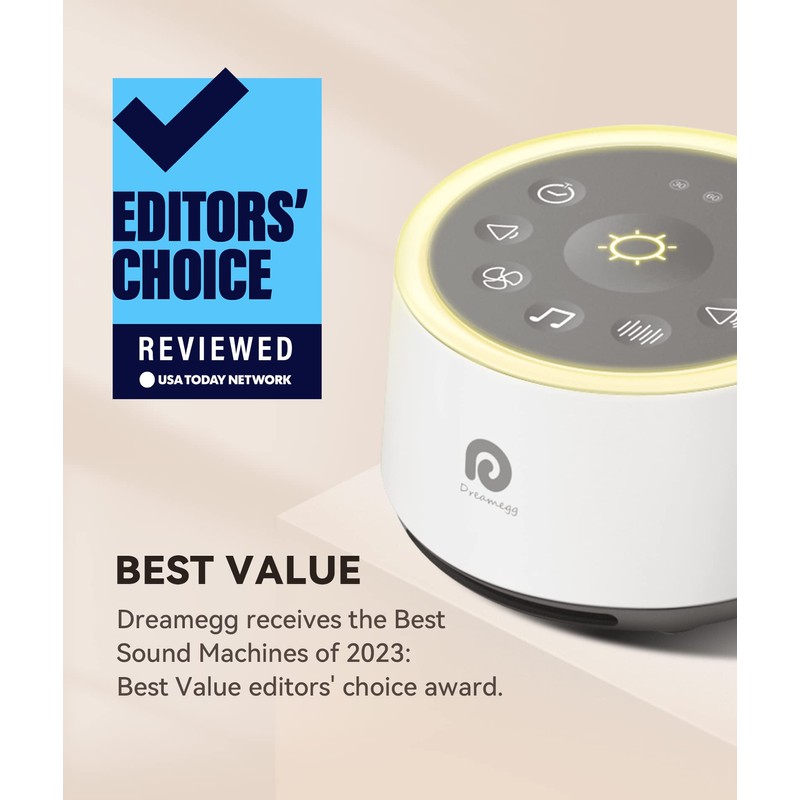 White Noise Machine-Dreamegg Sound Machine for Sleeping&Relaxing,24 Soothing Sounds, 3