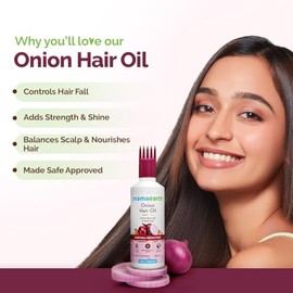 MAMAEARTH Aceite de Cebolla para Crecimiento del Cabello y Control de la Caída para Hombres y Mujeres, 150ml