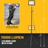 LIVOWALNY 2PCS LED Work Lights with Stand, 110W 11000 Lumens