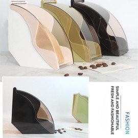 MIXNEX Coffee Filter Storage Box – Dust-Proof Acrylic Lid & ABS Base, Holds 100 Cone Filters (Size 01/02), One-Hand Dispense for Home Barista & Café Counter (Black)