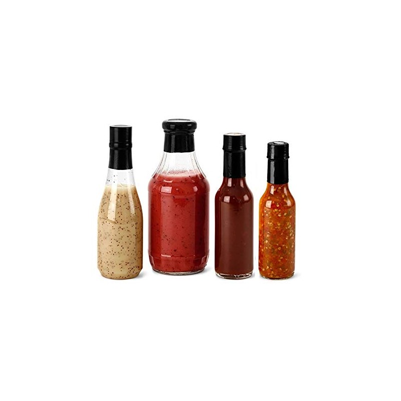 B2) 52x55 Black Plastic PERFORATED Shrink Bands for Jar/Bottle Caps