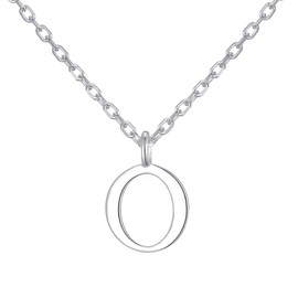 Philip Jones Sterling Silver Initial O Necklace