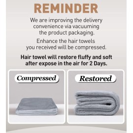 Unbranded 3-Pack Microfiber Hair Towels – Quick Dry Wrap for Wet Hair, Anti-Frizz (Blue Gr