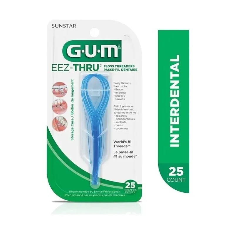 Enhebrador De Hilo Dental Gum Eez-thru - 2 Pack