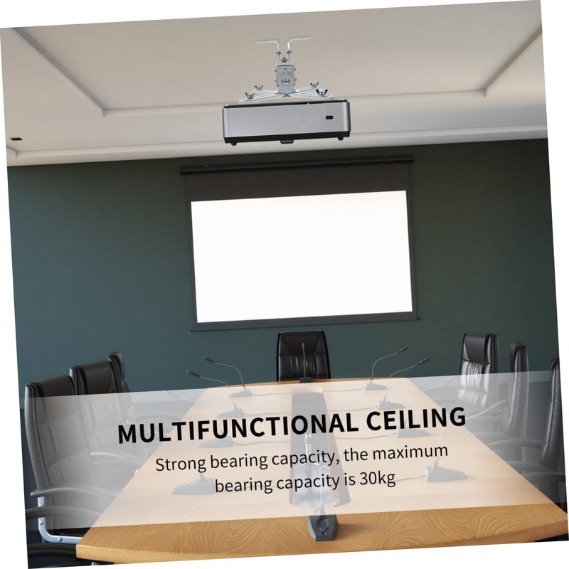 DOITOOL Projector Mount Ceiling Rack Adjustable Bracket 4-Hole Support Carbon