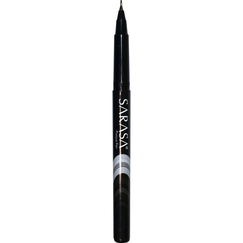 Zebra Sarasa Fineliner Pen, 0.8mm, Black, 12-Count