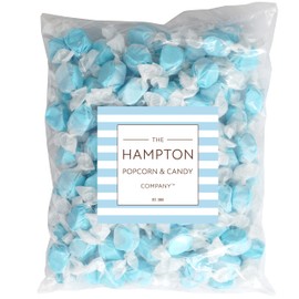 Blue Raspberry Salt Water Taffy, 2 Pound Bulk Bag, Blue Taffy, Individually Wrapped Blue Candy