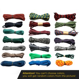 EdcX Paracord 4mm, Set of Random Multi Colors (60m SET) | Ideal for Camping, Survival, Outdoor, Crafting, DIY | 100% Nylon Rope 4mm| Tactical Cord 550 Type III - Multicolored Set 400 gr (60m)