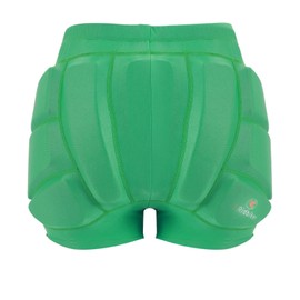 Kids Hip Butt Protection Pads Shorts, Youth Child 3D Tailbone Protective Padded Short Pants for Skiing Skating Snowboard (Green, XX-Small)