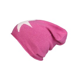 Cashmere Dreams Slouch Beanie Hat with Cashmere - High Quality Knitted Hat for Women Girls - Star - Hat - One Size - Summer Autumn and Winter Twin Heart -