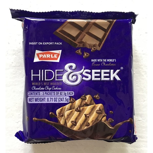 Parle Hide & Seek Chocolate Chip Cookies VALUE PACK - 82.5g (Pack of 3)
