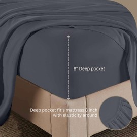 Incredible Bedding Cot Size 28"x75" 4 PC Sheet Set - 100% Microfiber Bedding Sheets & Pillowcases - Hotel Luxury, Extra Soft, Cooling Bed Sheets - Deep Pocket up to 8 Inch - (Cot 28"x75",Dark Grey)