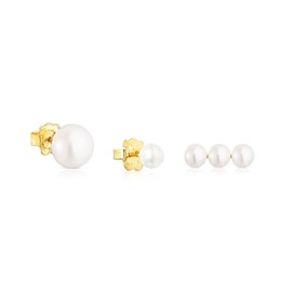 TOUS Gloss Pearl Earring Set