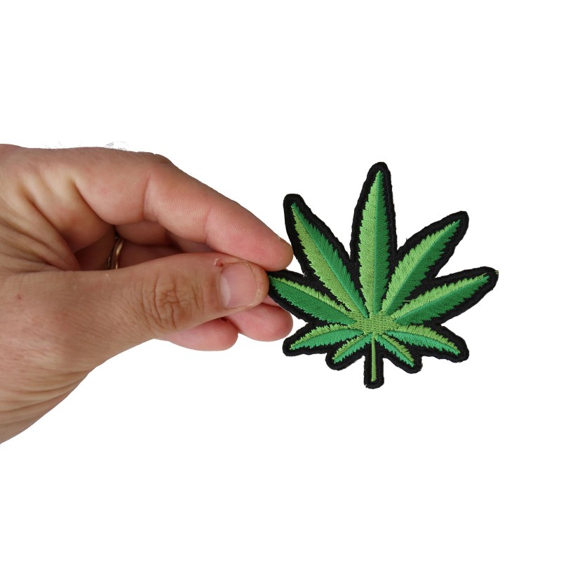 Ivamis Pot Leaf Novelty Iron on Patch - 3x3 inch