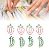 100pcs Metallic Paper Clips Strawberry Pea Shape Antislip Anti Rust